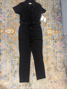 Good American black jean Jumpsuit